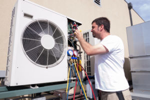 technician working on AC