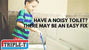 A boy cleaning the Noisy Toilet