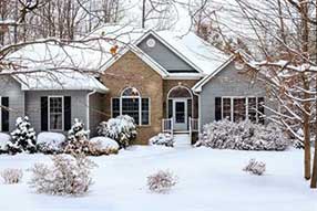 snowy house