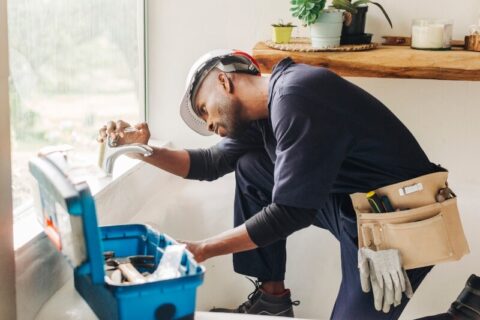 Plumbing Checking On Faucet