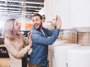 Couple Choosing a New Water Heater