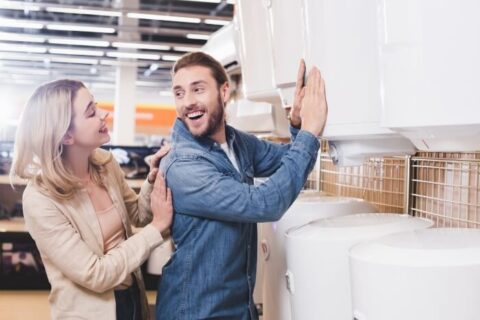 Couple Choosing a New Water Heater