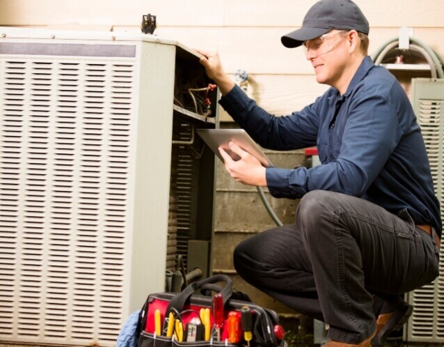 Man Working on AC - Triple-T