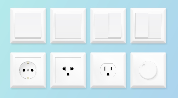 Different types of switches and outlets