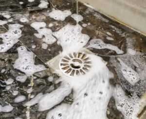 water running in a smelly drain