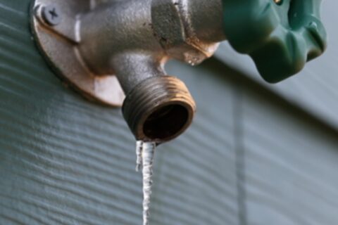 Frozen pipe during winter in Utah