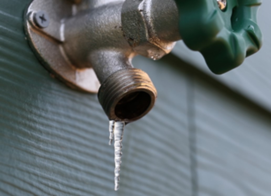 Frozen pipe during winter in Utah