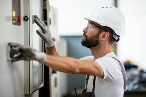 technician checking in electrical safety inspection in Utah
